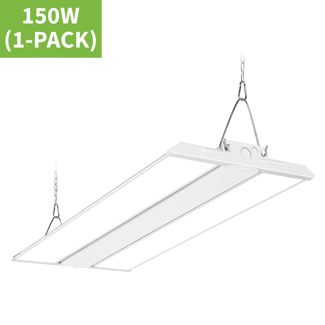 Paquete de 2 2FT 150W 19500lm LED Linear High Bay Shop Light, 100-277V, 5000K, ETL aprobado 