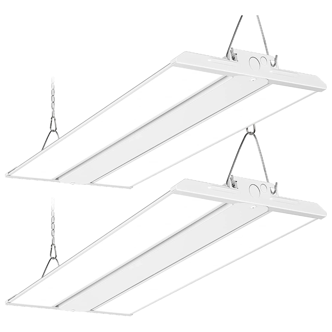 Paquete de 2 2FT 150W 19500lm LED Linear High Bay Shop Light, 100-277V, 5000K, ETL aprobado 