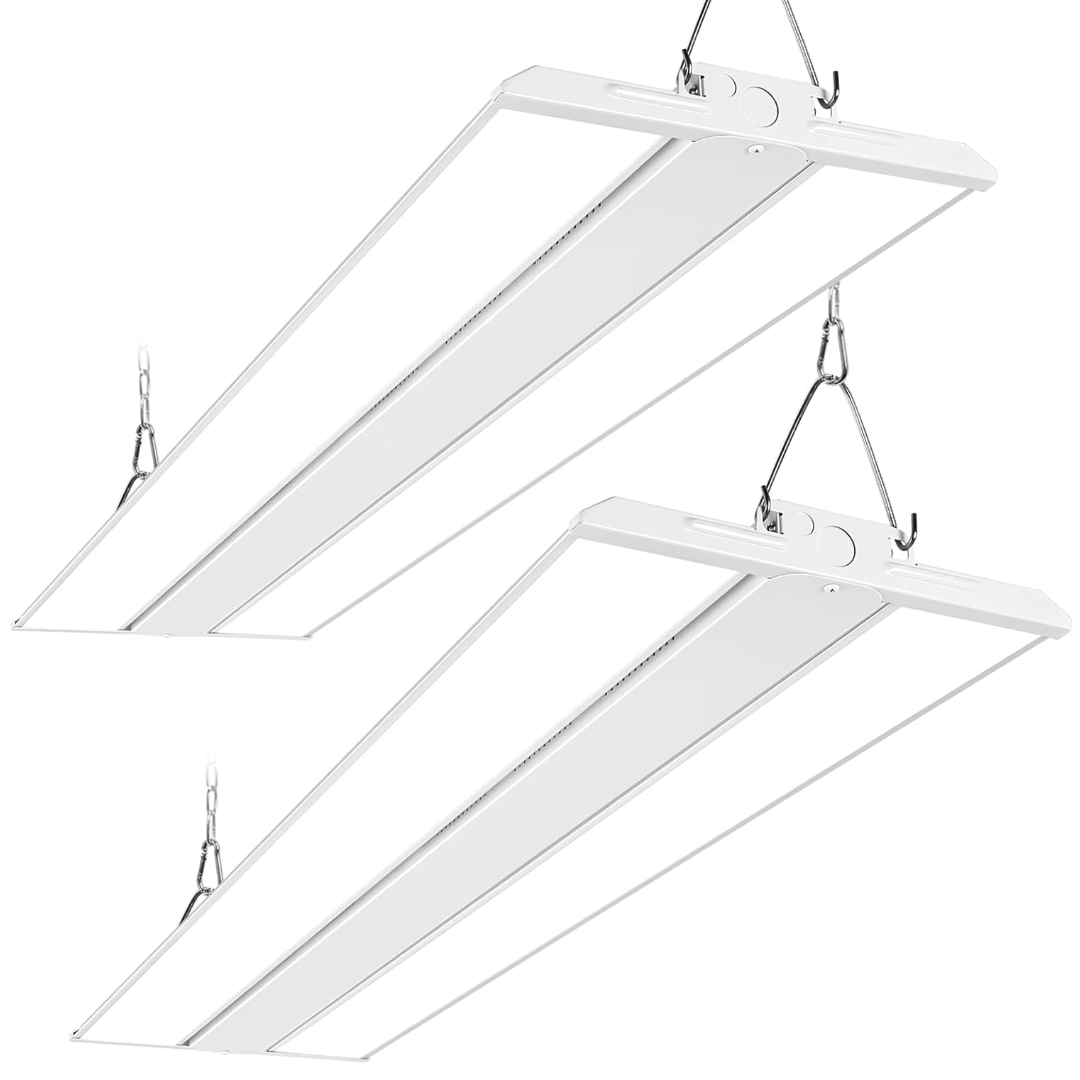 Paquete de 2 2FT 150W 19500lm LED Linear High Bay Shop Light, 100-277V, 5000K, ETL aprobado 